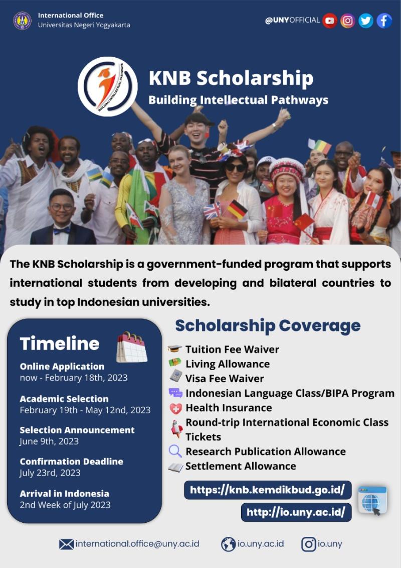 KNB Scholarship 2023 - Telkom University International Office