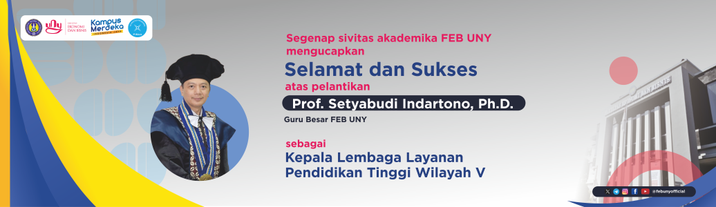 Selamat atas Pelantikan Prof. Setyabudi Indartono, Ph.D. sebagai Kepala LL DIKTI Wilayah V